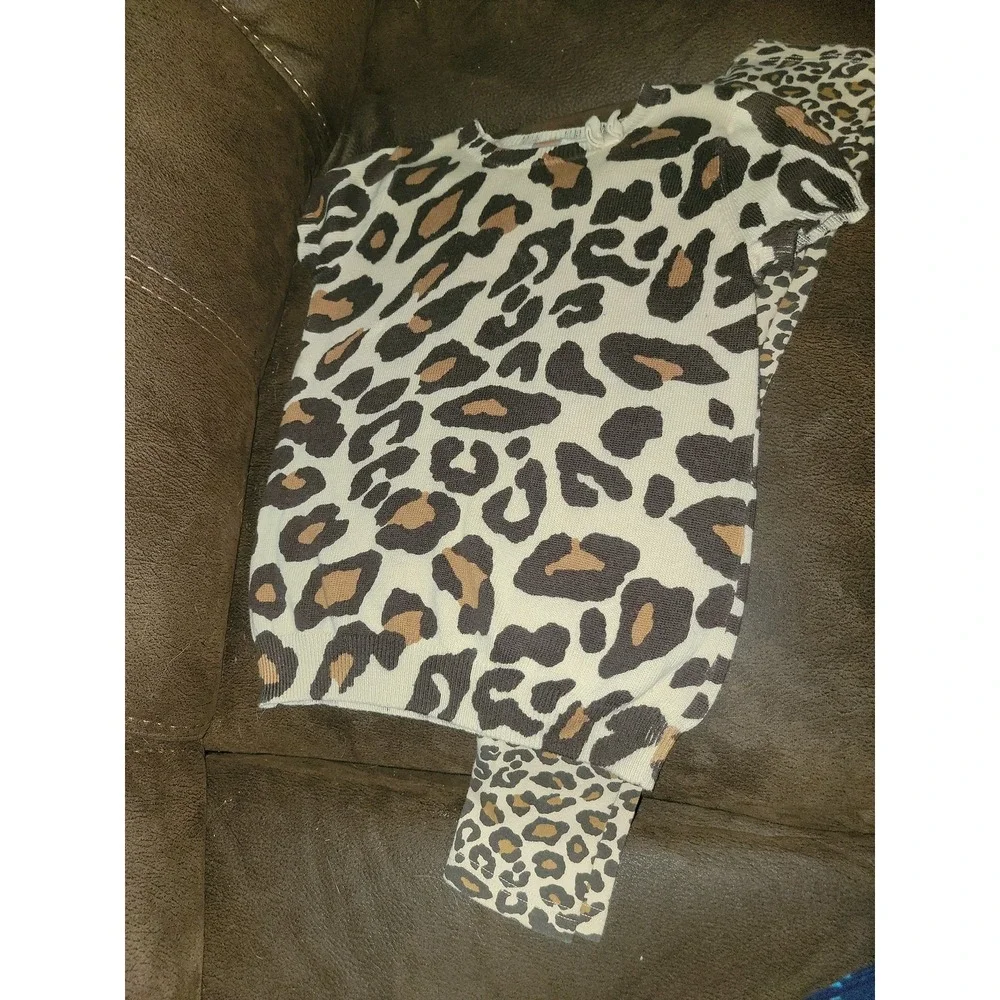 Gymboree glamorous‎ friends leopard sweater size 7 8 leggings size 8